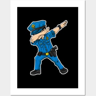 Dabbing Police Gift Funny Policeman Dab Dance Posters and Art